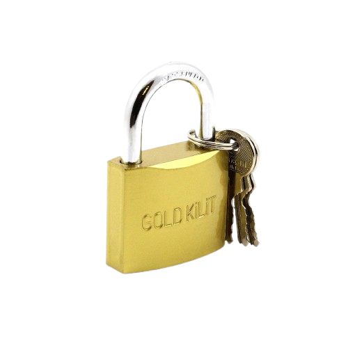 GOLD UZUN SARI ASMA KİLİT (32 MM)